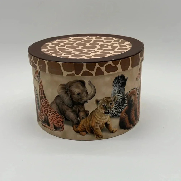 Safari Animal Trinket Circular Box - Picture 3 of 13